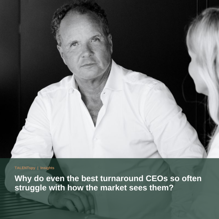 Why do even the best turnaround CEOs so often struggle with how the market sees them?
