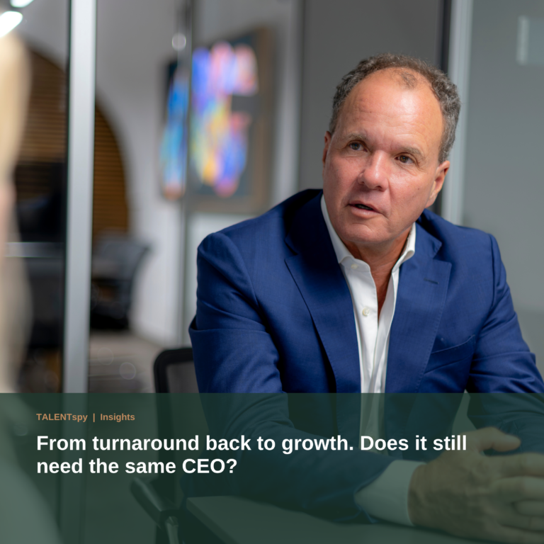 From turnaround back to growth. Does it still need the same CEO?