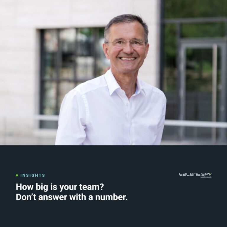 How big is your team? Don’t answer with a number.