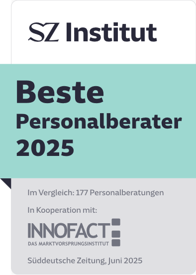 SZ Institut in Kooperation mit Innofact: Beste Personalberater 2025